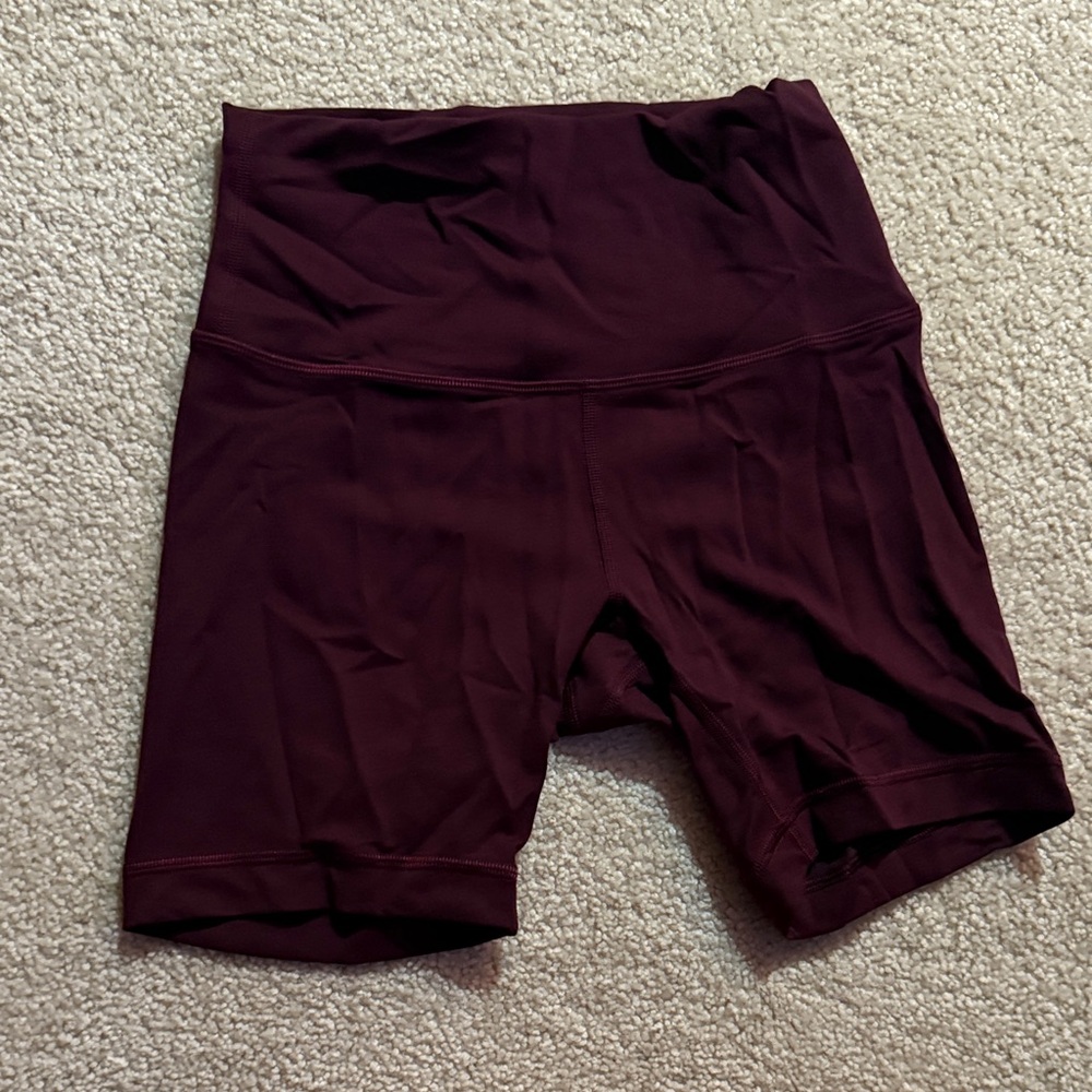Lululemon Athletica Maroon Biker Shorts